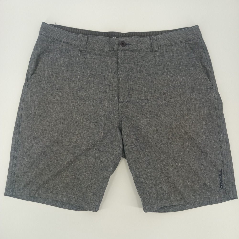 ONeill Mens Hybrid Shorts Charcoal Gray Heather Stretch Casual Size 40